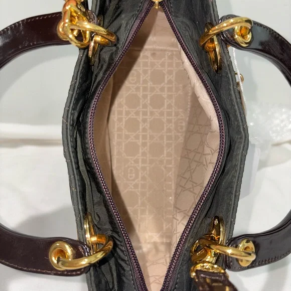 Authentic Christian Dior Lady Dior green Cannage Quilted Bag w/ certificate - Picture 11 of 16